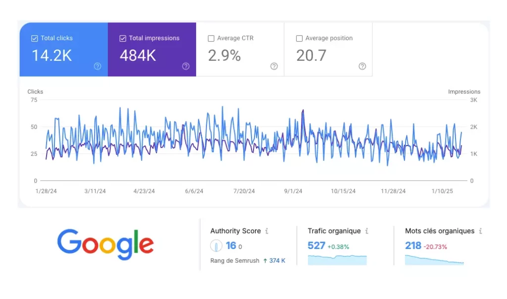SEO et analytiques